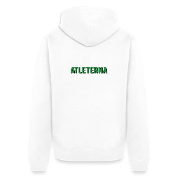 Sportler - Unisex Premium Bio Zip Hoodie - Weiß - Hinten - Thijin (182cm)
