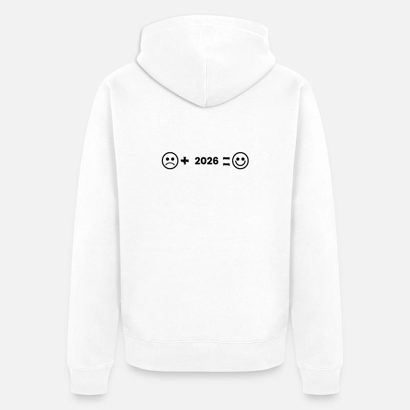 gluecklich_2026 - Veste à capuche bio Premium Unisexe - blanc