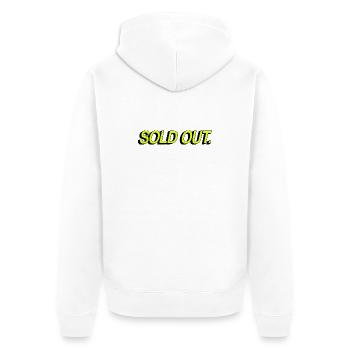 Sold Out - Unisex Premium Organic Zip Hoodie - white - Back - Thijin (182cm)
