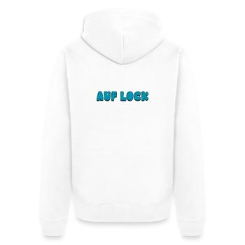 Auf Lock - Unisex Premium Bio Zip Hoodie - Weiß - Hinten - Thijin (182cm)