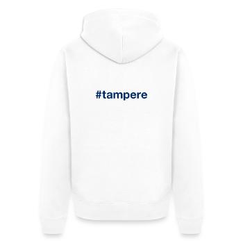 Tampere Suomi Finland Hashtag - Unisex Premium Organic Zip Hoodie - white - Back - Thijin (182cm)
