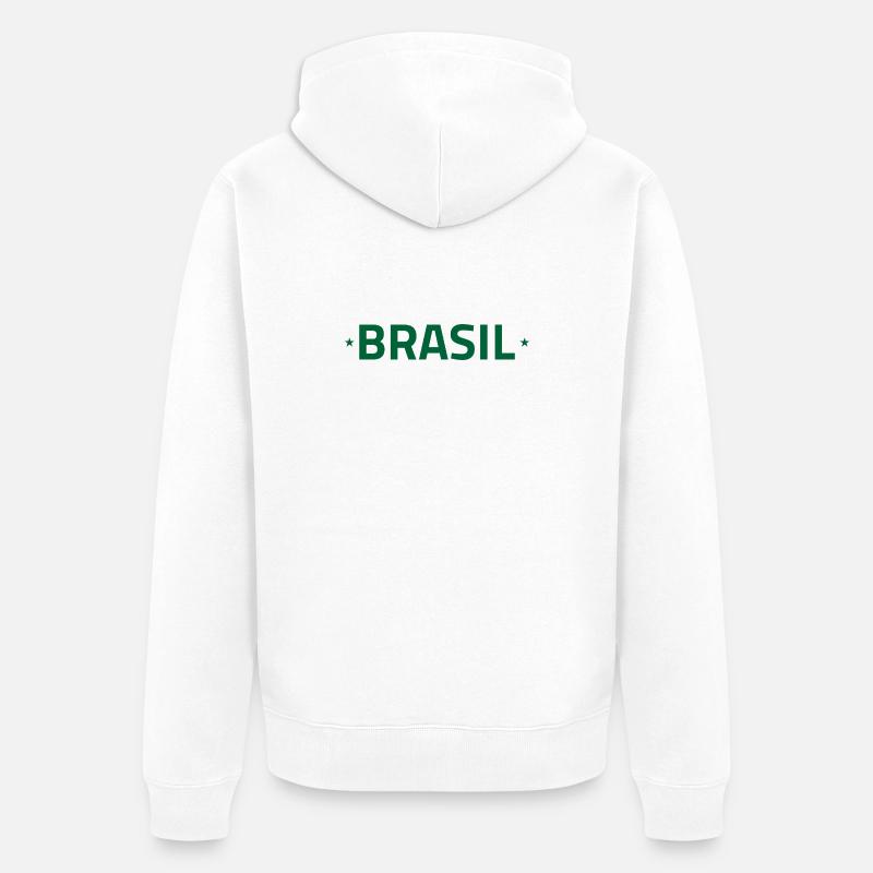 Brésil - Veste à capuche bio Premium Unisexe - blanc