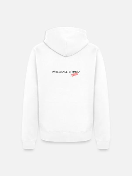 Satzzeichen Retten Leben Spruch - Unisex Premium Bio Zip Hoodie - Weiß