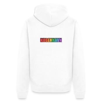 Kbenhavn LGBT Rainbow Copenhagen - Unisex Premium Organic Zip Hoodie - white - Back - Thijin (182cm)