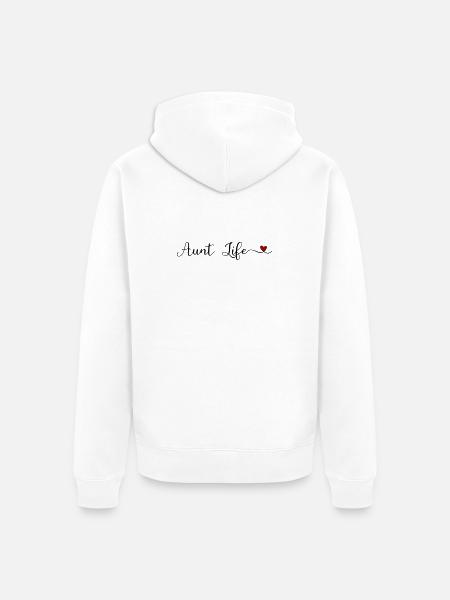 Aunt Life - Unisex Premium Organic Zip Hoodie - white