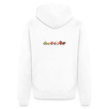 Süße Organen-Clique - Unisex Premium Bio Zip Hoodie - Weiß - Hinten - Thijin (182cm)