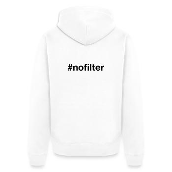 NO FILTER Hashtag - Veste à capuche bio Premium Unisexe - blanc - Dos - Thijin (182cm)