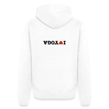 j'aime le yoga - Veste à capuche bio Premium Unisexe - blanc - Dos - Thijin (182cm)