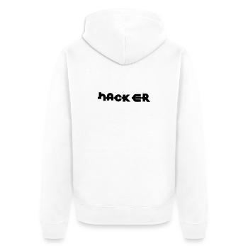 Hacker - Veste à capuche bio Premium Unisexe - blanc - Dos - Thijin (182cm)