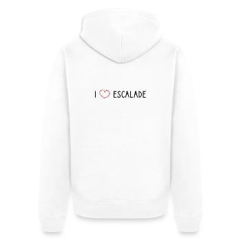 I love climbing. escalation. Climb. Climbing. sport - Unisex Premium Organic Zip Hoodie - white - Back - Thijin (182cm)