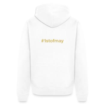 born on May 1st birthday birthday - Unisex Premium Organic Zip Hoodie - white - Back - Thijin (182cm)