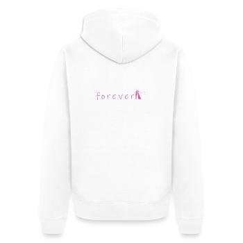 Forever Love Dancing Silhouette - Unisex Premium Organic Zip Hoodie - white - Back - Thijin (182cm)