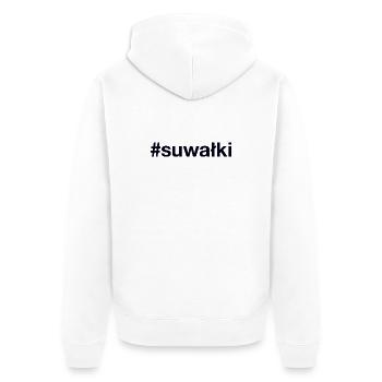 SUWALKI Poland Polska Polen - Unisex Premium Organic Zip Hoodie - white - Back - Thijin (182cm)