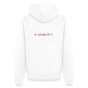 It's escalating anyway! - Unisex Premium Organic Zip Hoodie - white - Back - Thijin (182cm)