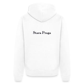 Stara Praga Warszawa Warschau - Unisex Premium Bio Zip Hoodie - Weiß - Hinten - Thijin (182cm)