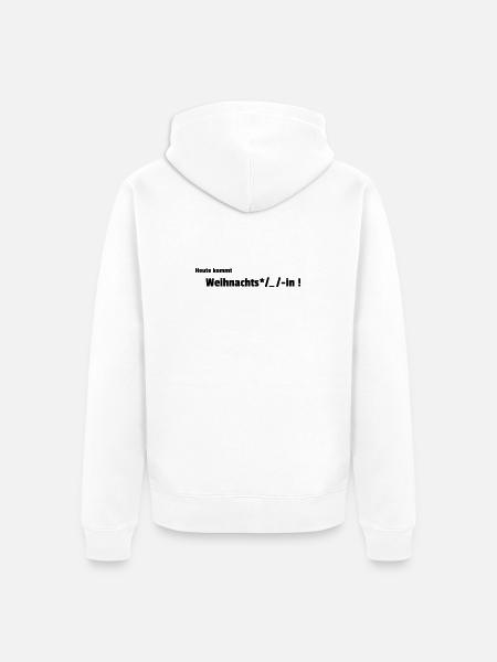 Christmas Gender - Unisex Premium Organic Zip Hoodie - white