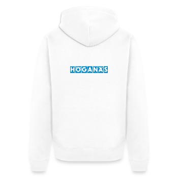 Höganäs Skåne Sky Blue - Unisex Premium Organic Zip Hoodie - white - Back - Thijin (182cm)
