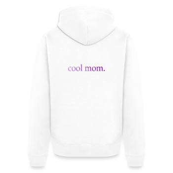 Mama Cool Mom Spruch - Unisex Premium Bio Zip Hoodie - Weiß - Hinten - Thijin (182cm)