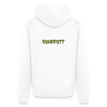 Ruhrpott - Pott - Ruhr - Zeche - Zollverein - NRW - Unisex Premium Organic Zip Hoodie - white - Back - Thijin (182cm)
