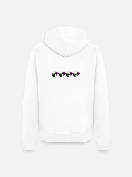 Pilze Bunt - Unisex Premium Bio Zip Hoodie - Weiß