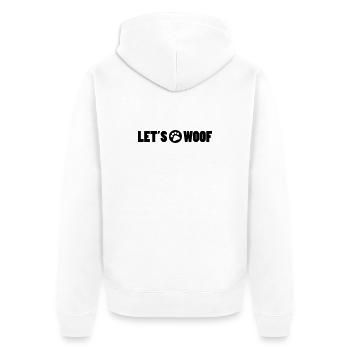 Woof - Unisex Premium Organic Zip Hoodie - white - Back - Thijin (182cm)