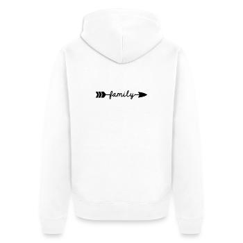 Famille - Veste à capuche bio Premium Unisexe - blanc - Dos - Thijin (182cm)