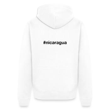 NICARAGUA Nikaragua Hashtag - Unisex Premium Bio Zip Hoodie - Weiß - Hinten - Thijin (182cm)
