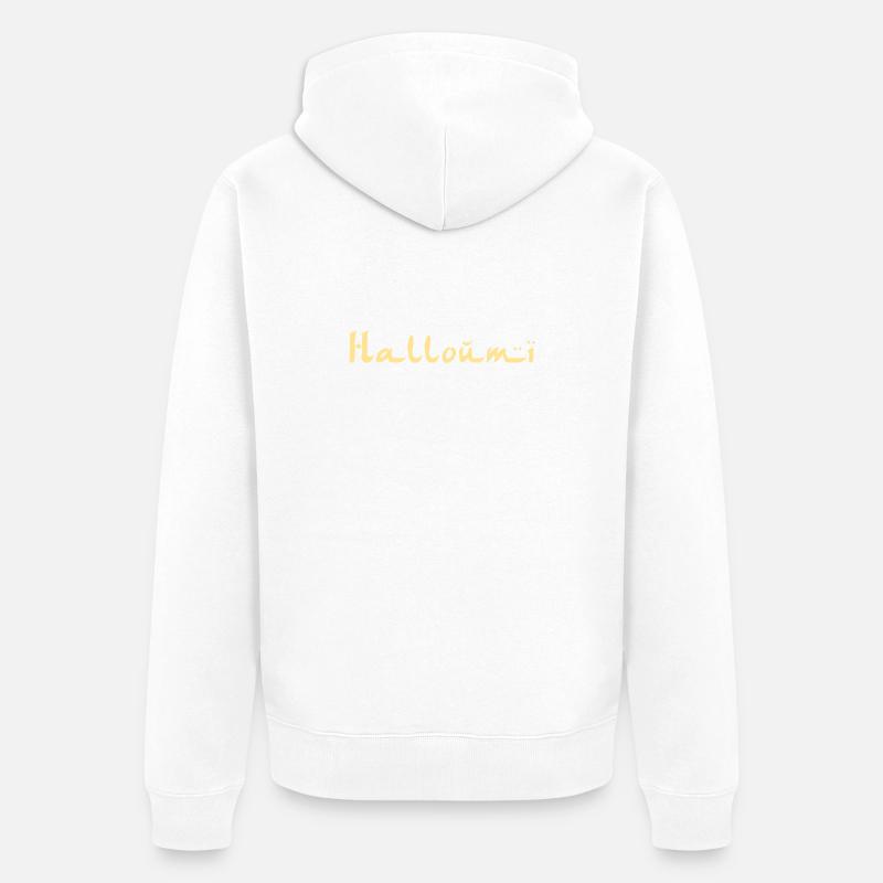 Halloumi - Veste à capuche bio Premium Unisexe - blanc
