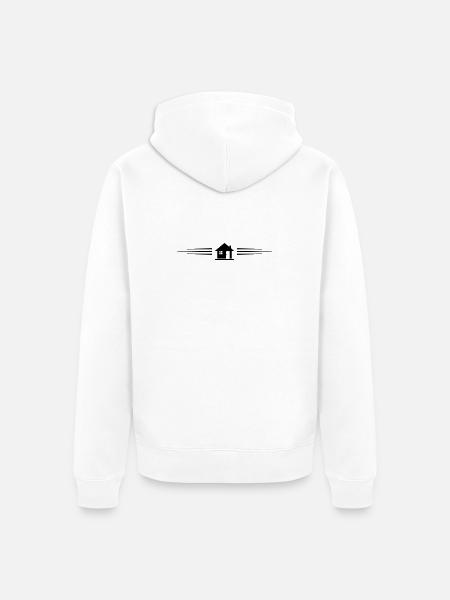 House icon property line - Unisex Premium Organic Zip Hoodie - white