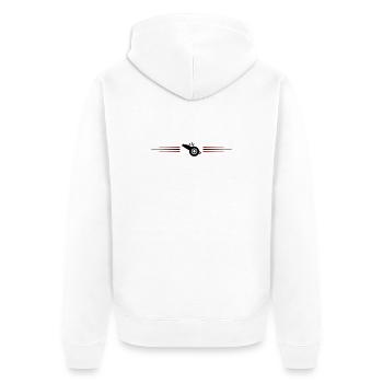 Ligne de sifflet - Veste à capuche bio Premium Unisexe - blanc - Dos - Thijin (182cm)