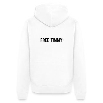 Free Timmy rettet den Buckelwal - Unisex Premium Bio Zip Hoodie - Weiß - Hinten - Thijin (182cm)
