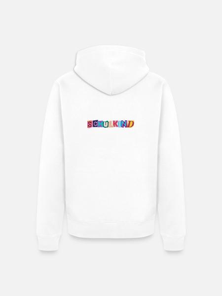 Kunterbuntes Schulkind Logo - Jetzt Schulkind - Unisex Premium Bio Zip Hoodie - Weiß