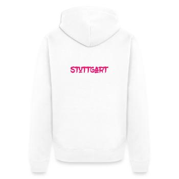 Stuttgart - Baden-Württemberg - Neckar Killesberg - Unisex Premium Bio Zip Hoodie - Weiß - Hinten - Thijin (182cm)