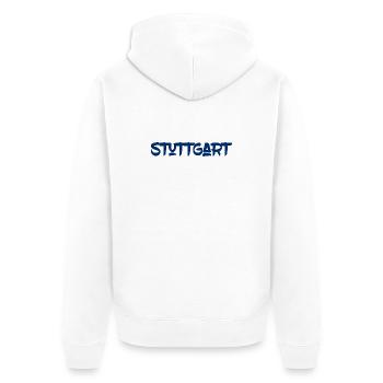Stuttgart - Baden-Württemberg - Neckar Killesberg - Unisex Premium Bio Zip Hoodie - Weiß - Hinten - Thijin (182cm)