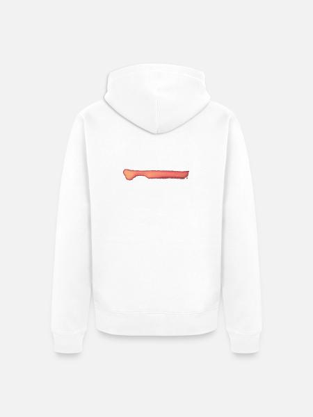 Farbe Tusche Streifen - Unisex Premium Bio Zip Hoodie - Weiß