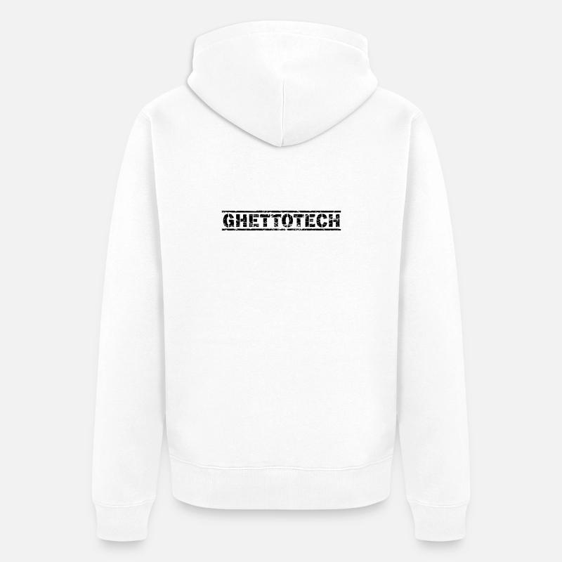 Ghettotech - Unisex Premium Bio Zip Hoodie - Weiß