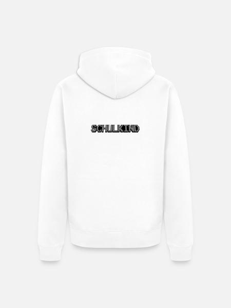 Schoolchild Pixel - Unisex Premium Organic Zip Hoodie - white