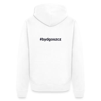Bydgoszcz Polska Pologne Hashtag - Veste à capuche bio Premium Unisexe - blanc - Dos - Thijin (182cm)
