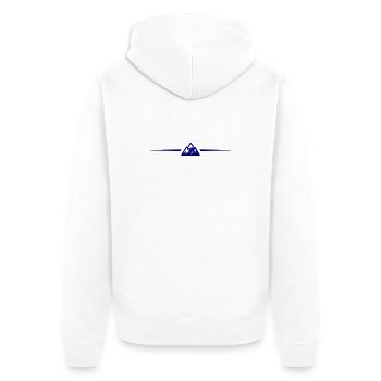 Mountains icon line - Unisex Premium Organic Zip Hoodie - white - Back - Thijin (182cm)