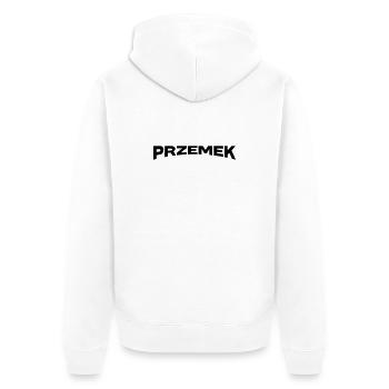 Don du nom de Przemek - Veste à capuche bio Premium Unisexe - blanc - Dos - Thijin (182cm)