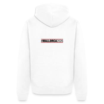Majorque 2026 - Veste à capuche bio Premium Unisexe - blanc - Dos - Thijin (182cm)