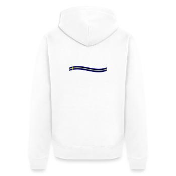 Icône du drapeau suédois - Veste à capuche bio Premium Unisexe - blanc - Dos - Thijin (182cm)