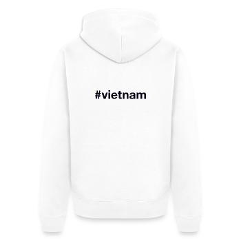 Vietnam Hashtag - Veste à capuche bio Premium Unisexe - blanc - Dos - Thijin (182cm)