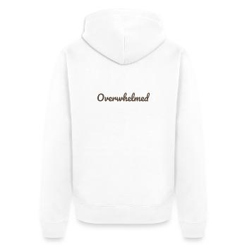 Envahit le texte du script en marron - Veste à capuche bio Premium Unisexe - blanc - Dos - Thijin (182cm)