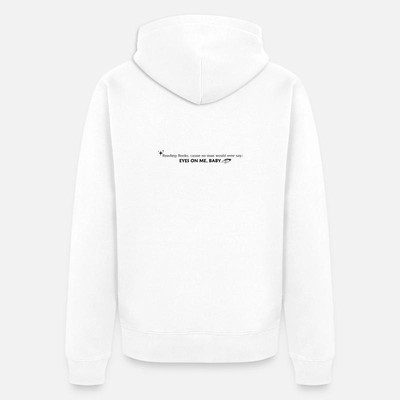 Regarde sur moi - Veste à capuche bio Premium Unisexe - blanc