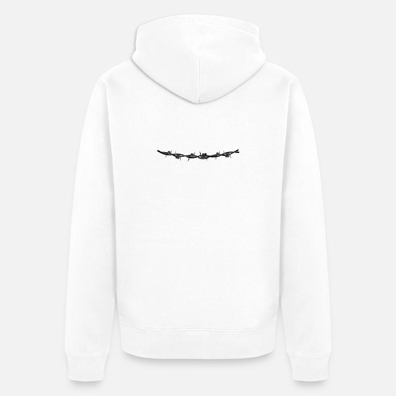 stacheldraht - Veste à capuche bio Premium Unisexe - blanc