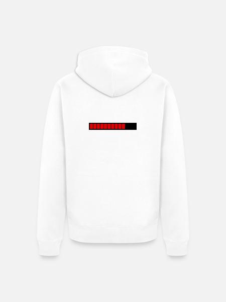 Rectangle loading bar Black Red (75%) - Unisex Premium Organic Zip Hoodie - white