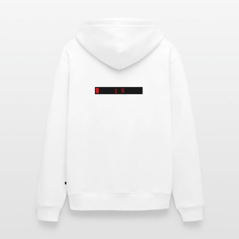 Rectangle loading bar Black Red 1% Unisex Premium Organic Zip Hoodie