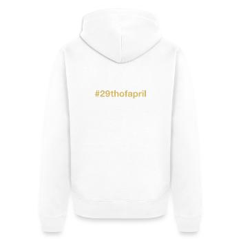 born on April 29 Birthday birthday - Unisex Premium Organic Zip Hoodie - white - Back - Thijin (182cm)
