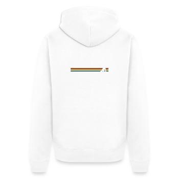 Awaiting design file - Unisex Premium Organic Zip Hoodie - white - Back - Thijin (182cm)